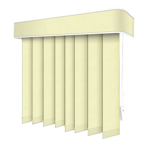 Persiana Vertical Creme - 2,00m Larg X 2,20m Alt - Tecido Translúcido - Persianet