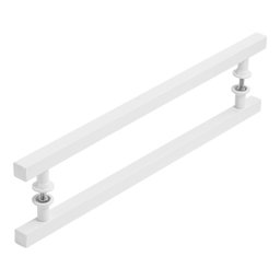 Puxador De Porta Quadrado Branco 60cm - 2