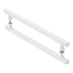 Puxador De Porta Quadrado Branco 60cm - 1