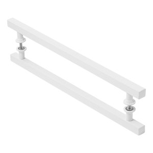 Puxador De Porta Quadrado Branco 60cm