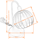 Ver imagem 2 de Abajur de Quarto Luminária Industrial Aramado Tangerine Pta