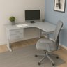 Mesa L Estação Escritório 130x130 com Gavetas e Chave Cinza - 2