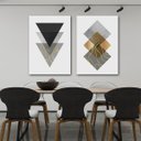 Ver imagem 1 de Conjunto Quadros Decorativos Casal Quarto Minimalista Elegantes