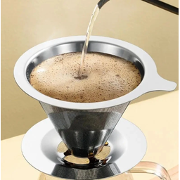Coador Filtro de Café e Chá Inox de Alta Qualidade Reutilizável - 4