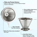 Ver imagem 3 de Coador Filtro de Café e Chá Inox de Alta Qualidade Reutilizável