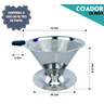 Coador Filtro de Café e Chá Inox de Alta Qualidade Reutilizável - 2