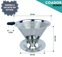 Ver imagem 2 de Coador Filtro de Café e Chá Inox de Alta Qualidade Reutilizável