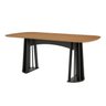 Mesa de Jantar  6 Lugares Oval Ripada Tampo MDF Nature - 1