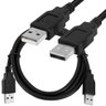 Cabo Usb para Usb Macho-macho 1,5m Preto – Transferência de Dados e Carregamento Rápido - 2
