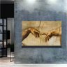 Quadro A Criação de Adão Estilo Moderno Michelangelo:90x60 cm/PRETA - 3