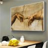 Quadro A Criação de Adão Estilo Moderno Michelangelo:90x60 cm/PRETA - 8