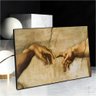 Quadro A Criação de Adão Estilo Moderno Michelangelo:90x60 cm/PRETA - 4