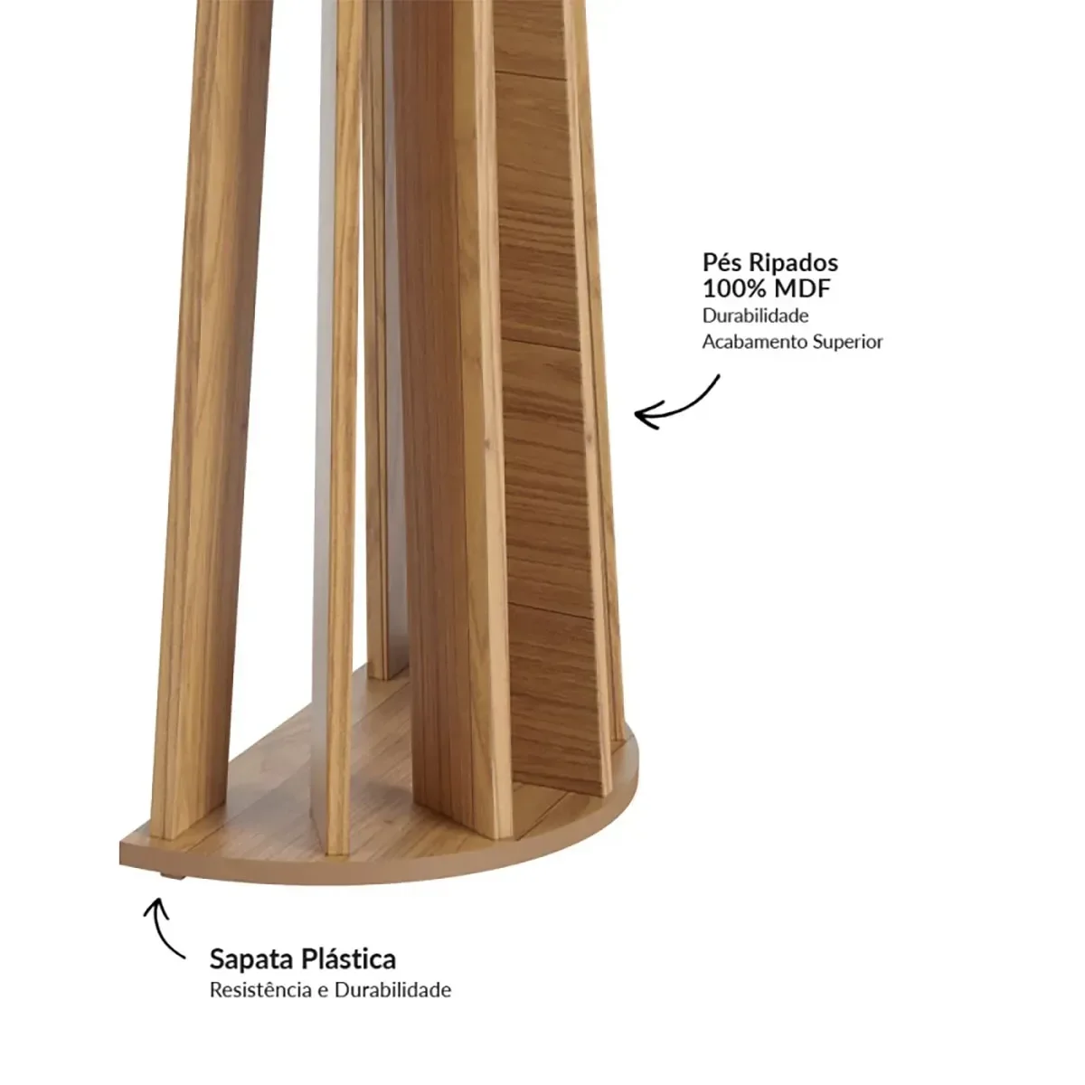 Mesa de Jantar Oval 6 Lugares Ripada 100% MDF - 5