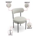 Ver imagem 5 de Mesa Jantar Vidro 160cm Nature Kit 6 Cadeiras Aço Preto Bouclê H02 - D'Rossi