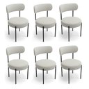 Ver imagem 4 de Mesa Jantar Vidro 160cm Nature Kit 6 Cadeiras Aço Preto Bouclê H02 - D'Rossi