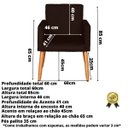 Ver imagem 2 de Poltrona para Quarto Infantil Tecido Suede Resistente Espaço Pequeno Pés de Madeira Estudo