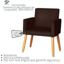 Ver imagem 3 de Poltrona para Quarto Infantil Tecido Suede Resistente Espaço Pequeno Pés de Madeira Estudo