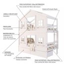 Ver imagem 3 de Beliche Infantil Casinha Dos Sonhos com Gavetas e Fechamento Inferior Branco Megamobília