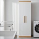 Ver imagem 1 de Multiuso Lavanderia Lirio Mdf 2 Portas e 4 Prateleiras Moderna Mobília