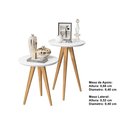 Ver imagem 2 de Conjunto 2 Mesas Retrô Pés Palito Duda California - Branco - Comprar Moveis em Casa