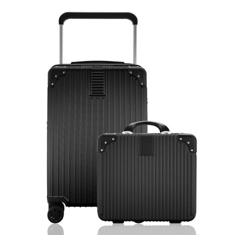 Kit Mala Rígida 360° Bordo com Tsa Mais Frasqueira - Gladiador Wide E1 Cor: Preto