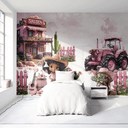 Ver imagem 3 de Papel de Parede Painel Velho Oeste Rosa