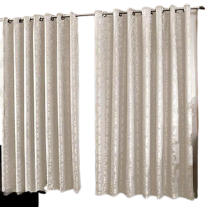 Cortina Jacquard 9,00x2,30 Para Varão Simples:Bege