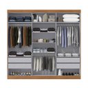 Ver imagem 3 de Guarda-roupa Casal 12k 6 Portas 4 Gavetas com Espelho Cinamomo/off White - Maxel