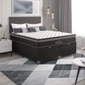 Cama Box Baú Casal Bipartido + Colchão Paris Molas Ensacadas Pocket - 66x138x188cm - Jacquard - 6