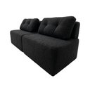 Ver imagem 3 de Sofá Modular Cielo 240cm Recepção Loja Sala de Estar Bouclê Preto - Montanari'S Decor