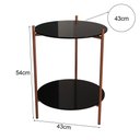 Ver imagem 2 de Mesa Lateral Industrial Premium Marbella Cobre com Preto - Cor: Preto