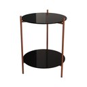 Ver imagem 3 de Mesa Lateral Industrial Premium Marbella Cobre com Preto - Cor: Preto