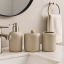 Ver imagem 4 de Kit Lavabo Cinza Cimento Fosco Minimalista – 3 Peças