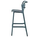 Ver imagem 4 de Kit 4 Banquetas Altas Empilhável Enjoy Rivatti 105 Cm (altura) em Pp Cor Azul Aura com Proteção