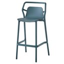 Ver imagem 2 de Kit 4 Banquetas Altas Empilhável Enjoy Rivatti 105 Cm (altura) em Pp Cor Azul Aura com Proteção