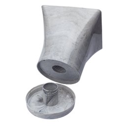 Vaso Planta Cachepô Quadrado Decorativo Anti Dengue 3,5L:Travertino - 2