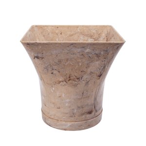 Vaso Planta Cachepô Quadrado Decorativo Anti Dengue 3,5L:Travertino