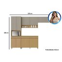 Ver imagem 5 de Kit Cozinha Modulada 4 Peças Simone Mendes 2 Aéreos + 1 Balcão + 1 Paneleiro C4p161 Carvalho