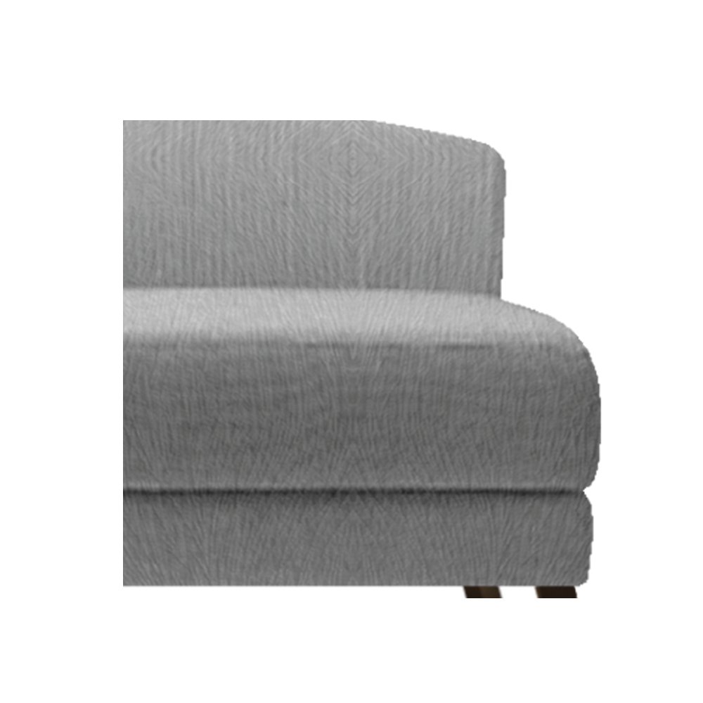 Recamier Heitor 160cm com Almofada Lado Direito Suede - ADJ Decor - Cinza/Bege - 5