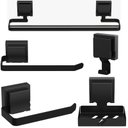 Ver imagem 1 de Kit Acessórios de Banheiro Ventosa Preto 5 Peças Duplo F.max