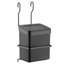 Ver imagem 1 de Suporte com Lixeira Aéreo Pendurar Barra de Cozinha ou Porta:Preto