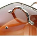 Ver imagem 3 de Kit Panela Caçarola Frigideira Titânio Cerâmica Grande com Cesto Cor Cobre