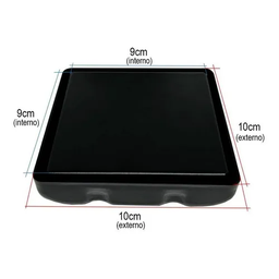 Ralo Inox Preto Demima Tampa Oculta Invisivel 10x10 Invisível - 4