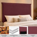 Ver imagem 3 de Cabeceira Decorativa Queen Size 1,60m Trento Veludo Vinho - Gran Belo