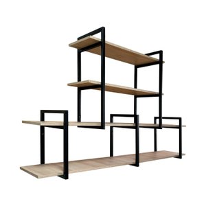 Suporte Estilo Industrial para Prateleira Suspensa - 2 Unidades