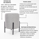 Ver imagem 5 de Puff Siena Decorativo Tecido Linho Banqueta Redondo Pés de Metal