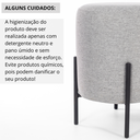 Ver imagem 5 de Puff Siena Decorativo Tecido Linho Banqueta Redondo Pés de Metal