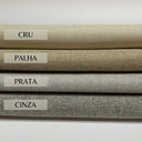 Ver mais imagens de Puff Siena Decorativo Tecido Linho Banqueta Redondo Pés de Metal