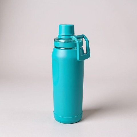 Garrafa Térmica Tr-122 650ml da Virginia Inox Hydra com Capa Protetora Academia Fitness Vyta:Azul Ti