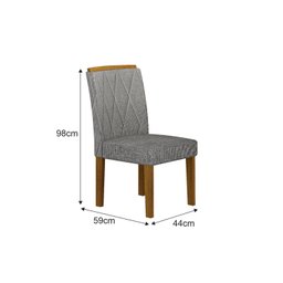 Conjunto Sala de Jantar Mesa 90cm com 4 Cadeiras Lorena Leifer Móveis - 4 Conjunto Sala de Jantar Mesa 90cm com 4 Cadeiras Lorena Leifer Móveis - 4
